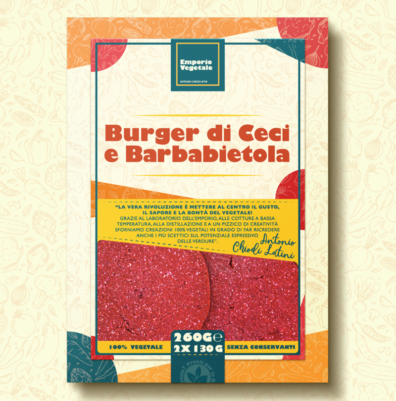 Burger di Ceci e Barbabietola - 260gr 